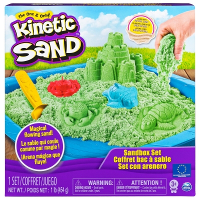 Nisip kinetic, set complet verde, 454 gr Spin Master