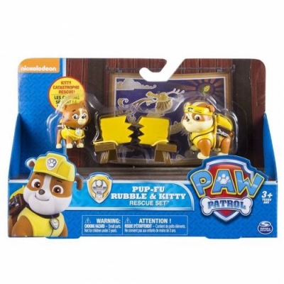 SET DE JOACA PUP FU RUBBLE SI KITTY PATRULA CATELUSILOR SPIN MASTER