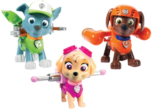PATRULA CATELUSILOR SET 3 EROI CU ROCKY ZUMA SI SKYE SPIN MASTER