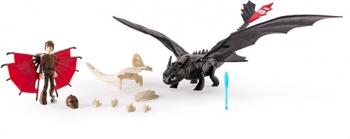 SET DRAGON CU ARMURA TOOTHLESS AND HICCUP SPIN MASTER