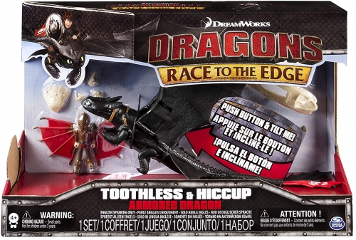 SET DRAGON CU ARMURA TOOTHLESS AND HICCUP SPIN MASTER
