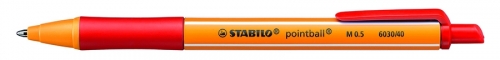 Pix cu mecanism Pointball 0.5 mm rosu Stabilo