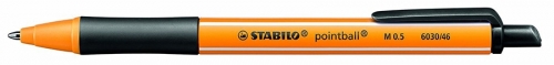 Pix cu mecanism Pointball 0.5 mm negru Stabilo