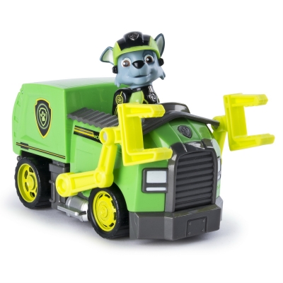 PATRULA CATELUSILOR SET MASINA DE RECICLARE CU FIGURINA ROCKY SPIN MASTER
