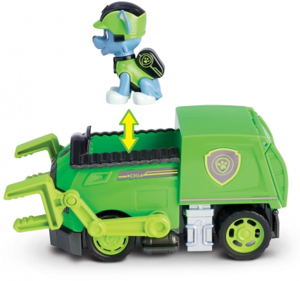 PATRULA CATELUSILOR SET MASINA DE RECICLARE CU FIGURINA ROCKY SPIN MASTER