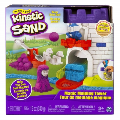Set Nisip Kinetic Sand Castel cu nisip si forme Spin Master