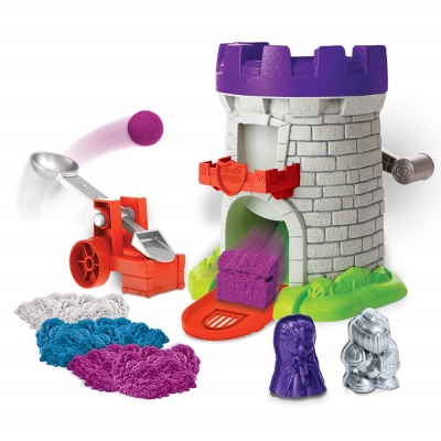 Set Nisip Kinetic Sand Castel cu nisip si forme Spin Master