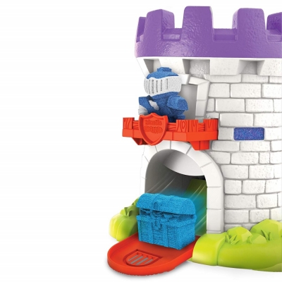 Set Nisip Kinetic Sand Castel cu nisip si forme Spin Master