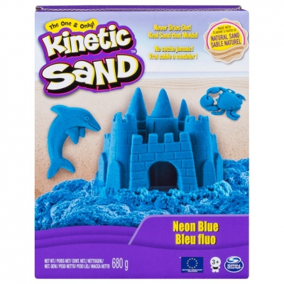 Nisip kinetic Deluxe, culori neon, 680 gr, albastru Spin Master