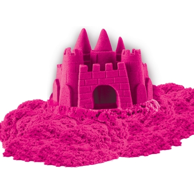 Nisip Kinetic Sand Deluxe, 680 gr, roz neon, Spin Master