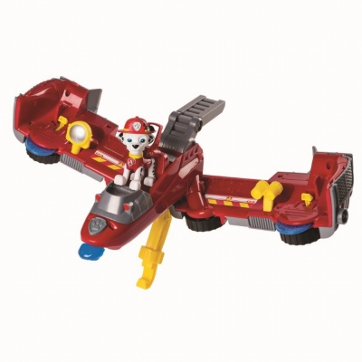 SET DE JOACA 2 IN 1 VEHICUL TRANSFORMABIL MARSHALL FLIP AND FLY PATRULA CATELUSILOR SPIN MASTER