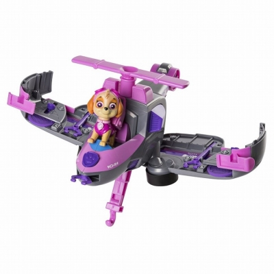 SET DE JOACA VEHICUL TRANSFORMABIL 2 IN 1 SKYE FLIP AND FLY PATRULA CATELUSILOR SPIN MASTER