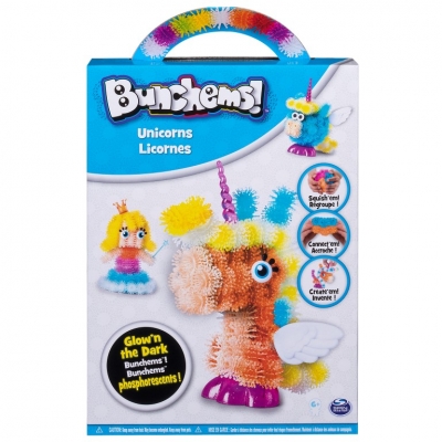 SET CREATIV SPIN MASTER BUNCHEMS UNICORNI STRALUCESC IN INTUNERIC