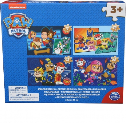 PATRULA CATELUSILOR PUZZLE 4IN1 DIN LEMN SPIN MASTER