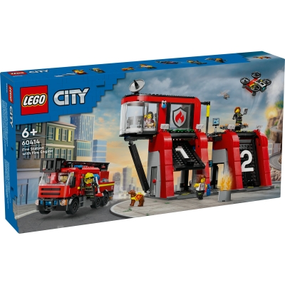 Statie si camion de pompieri 60414 LEGO City