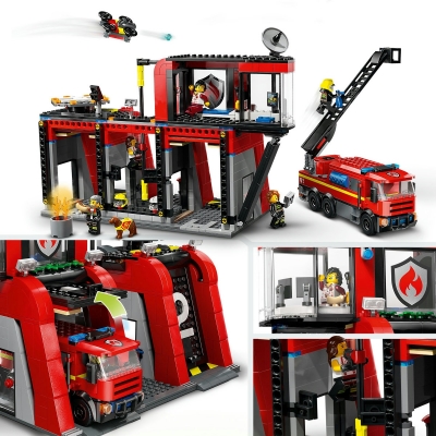 Statie si camion de pompieri 60414 LEGO City