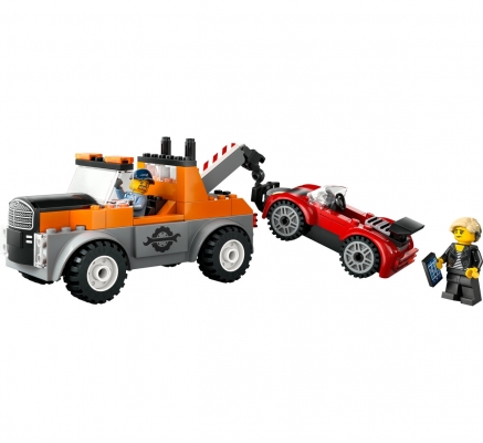 Camioneta de tractare si masina sport 60435 LEGO City