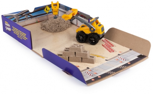 Set de joaca nisip kinetic, pentru constructii 2 in1, Spin Master