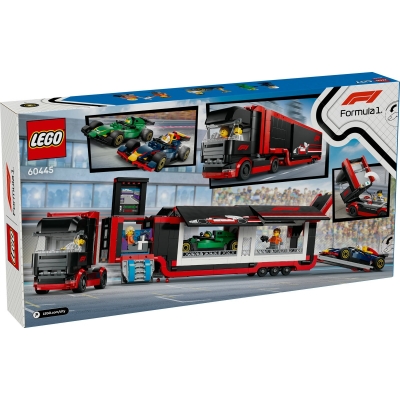Camion F1 cu masinile F1 RB20 si AMR24 60445 LEGO City