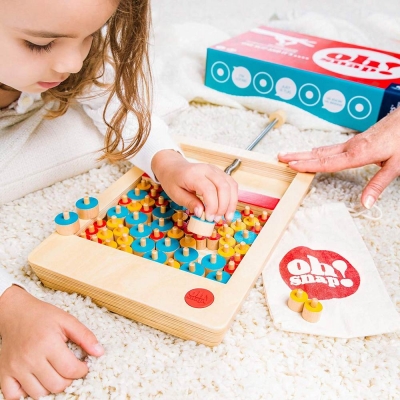 Joc de societate Marbles Oh Snap, din lemn, Spin Master