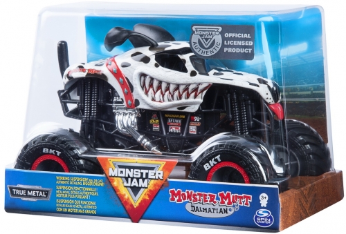 Masina de jucarie Macheta Metalica, scara 1 la 24, Dalmatianul Mutt Monster Jam Spin Master