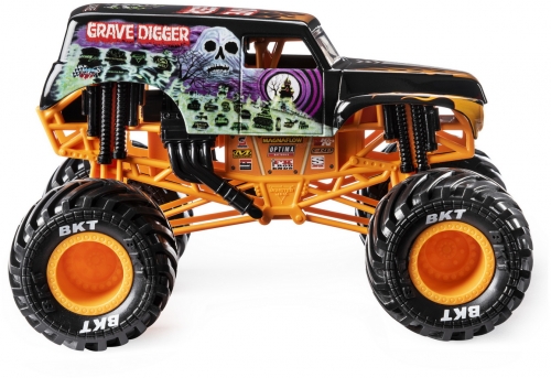 Masina de jucarie Macheta Metalica, scara 1 la 24, Grave Digger Monster Jam Spin Master