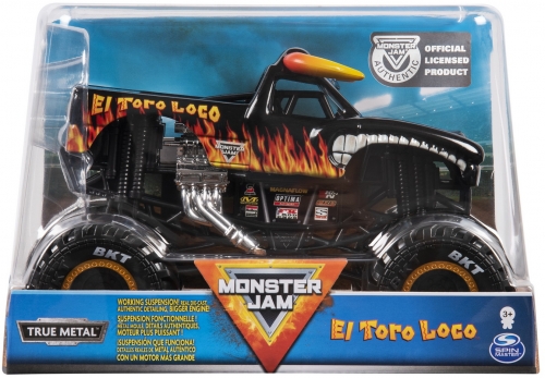 Masina de jucarie Macheta Metalica, scara 1 la 24, El Toro Loco Monster Jam Spin Master