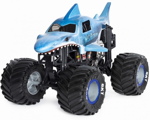 Masina de jucarie Machete Metalice, scara 1 la 24, Megalodon Monster Jam Spin Master
