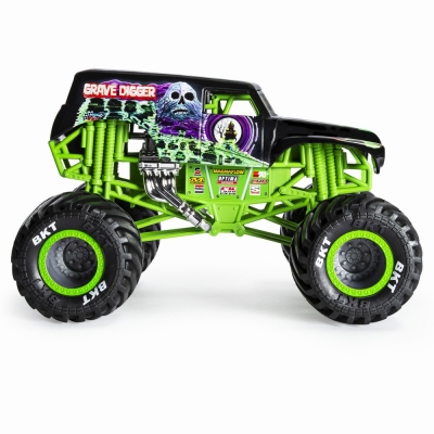 Masina de jucarie Machete Metalice, scara 1 la 24, Grave Digger Monster Jam Spin Master