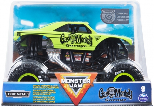 Masina de jucarie Macheta Metalica, scara 1 la 24, Gas Monkey Garage Monster Jam Spin Master