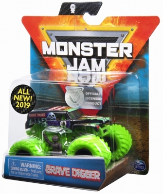 Masina de jucarie Metalica Grave Digger, scara 1 la 64, Monster Jam Spin Master