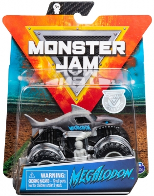 Masina de jucarie Metalica Black Megalodon, scara 1 la 64, Monster Jam Spin Master