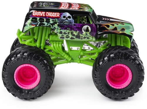 Masina de jucarie metalica, scara 1 la 64, Grave Digger Monster Jam Spin Master