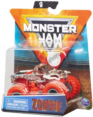 Masina de jucarie metalica, scara 1 la 64, Zombie Monster Jam Spin Master