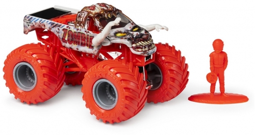 Masina de jucarie metalica, scara 1 la 64, Zombie Monster Jam Spin Master