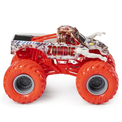 Masina de jucarie metalica, scara 1 la 64, Zombie Monster Jam Spin Master