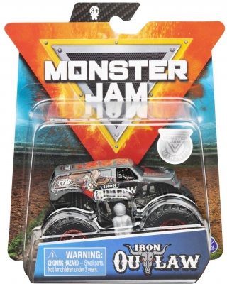 Masina de jucarie metalica, scara 1 la 64, Iron Outlaw Monster Jam Spin Master