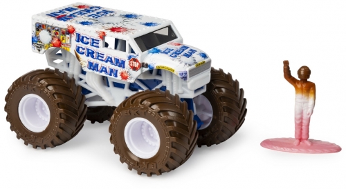 Masina de jucarie metalica, scara 1 la 64, Icecream Mate Monster Jam Spin Master