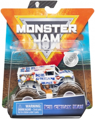 Masina de jucarie metalica, scara 1 la 64, Icecream Mate Monster Jam Spin Master