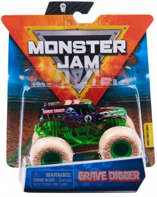 Masina de jucarie Metalica Grave Digger, scara 1 la 64, Monster Jam Spin Master