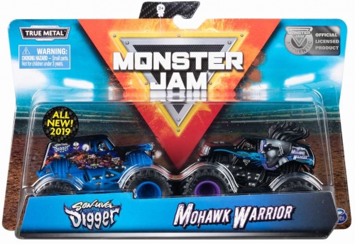 Set 2 machete Sonuva Digger si Monhawk Warrier Monster Jam Spin Master