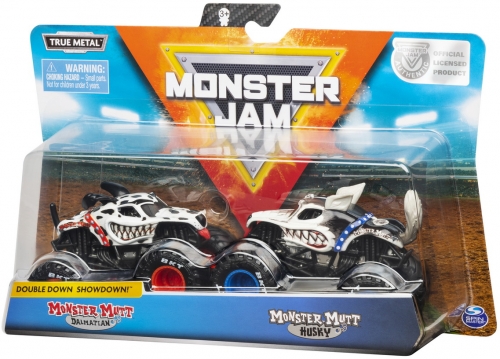 Set 2 machete Monster Mutt Dalmatianul si Husky Monster Jam Spin Master