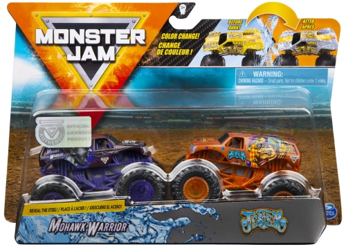 Set 2 machete Mohawk Warrior si Jester Color Change Monster Jam Spin Master