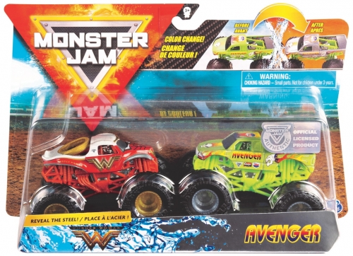 Set 2 machete Wonder Woman si Avenger Color Change Monster Jam Spin Master
