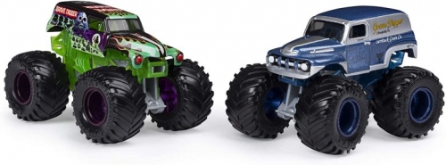 Set 2 masinute Grave Digger si Grave Digger Chesapeake Color Change Monster Jam Spin Master