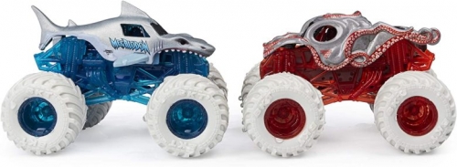 Set 2 masinute Megalodon si Octonber Color Change Monster Jam Spin Master