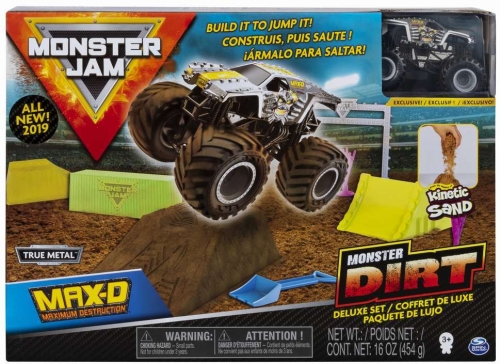Masina de jucarie macheta Maxfun set cu nisip si accesorii Monster Jam Spin Master