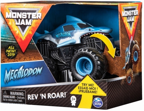 Masina de jucarie Macheta Megalodon, seria Roar, scara 1 la 43, Monster Jam Spin Master