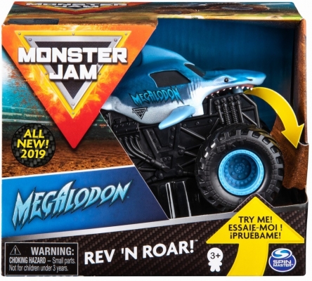 Masina de jucarie Macheta Megalodon, seria Roar, scara 1 la 43, Monster Jam Spin Master