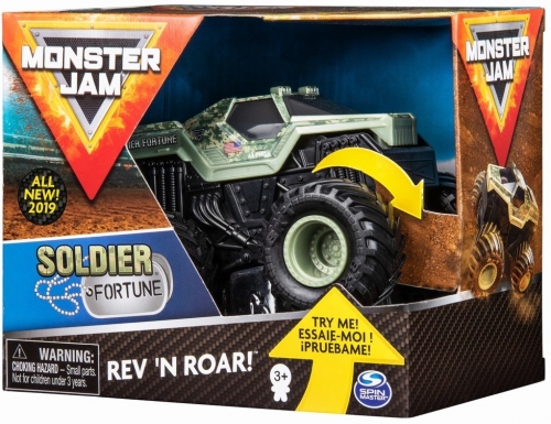 Masina de jucarie Macheta Soldier of Fortune, seria Roar, scara 1 la 43, Monster Jam Spin Master